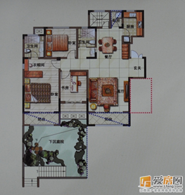 方大 上上城花园洋房1f户型图
