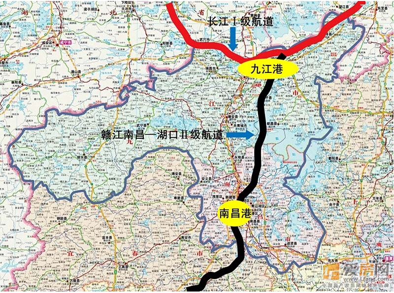 以南昌和九江城区为中心的1小时公路交通圈;推进南昌南外环,都九高速