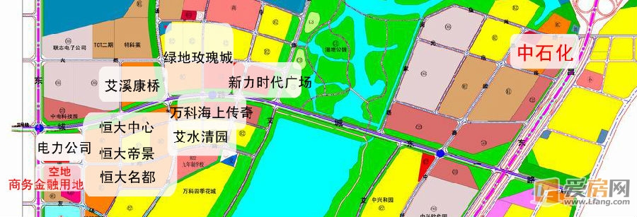 地块一:艾溪湖北路以南,京东大道以东根据2013年制定的规划图,高新区