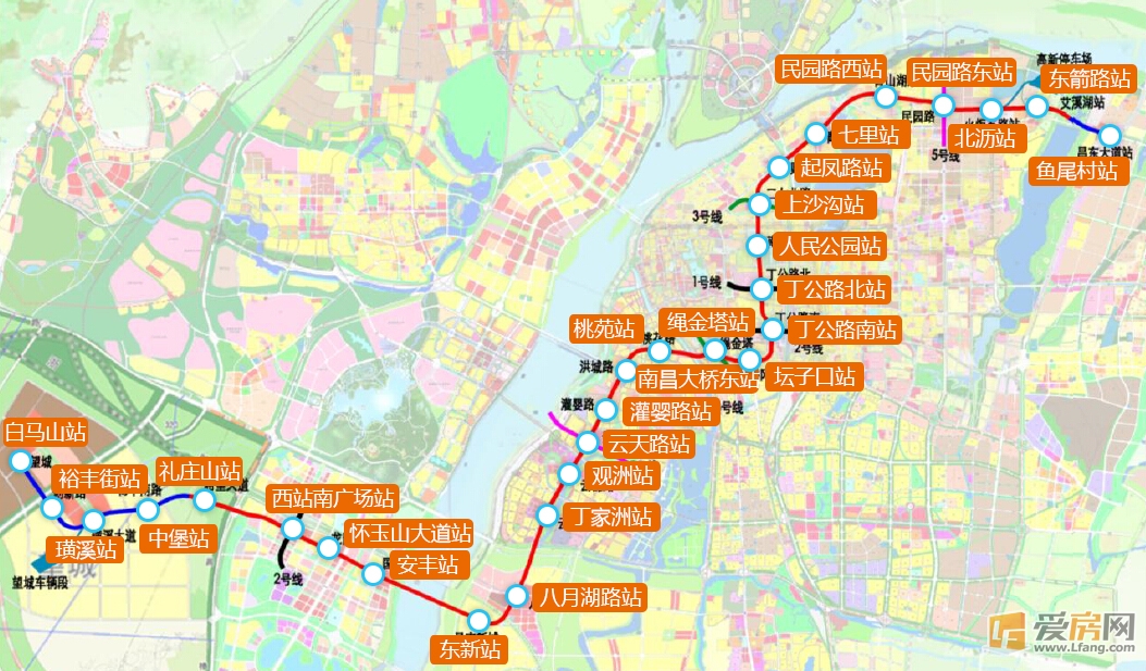 南昌地铁4号线线路图最终版