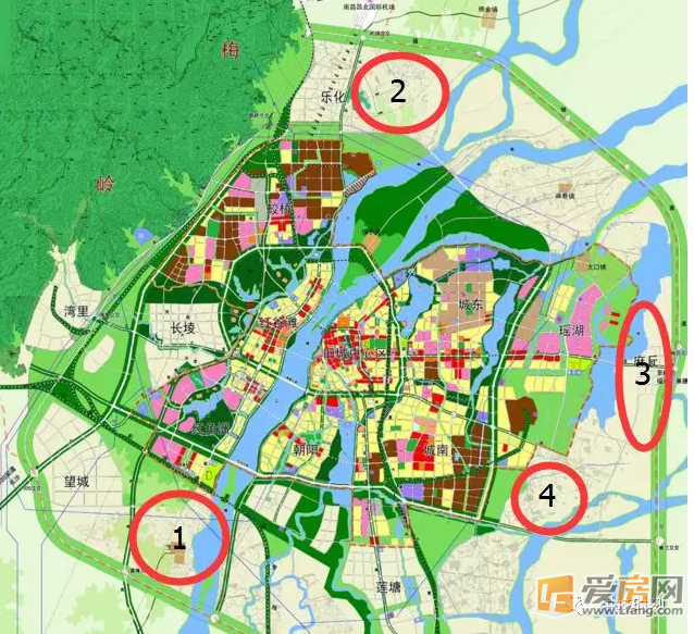 这张《南昌市城市总体规划(2016-2035年)》简稿展现了南昌市未来的