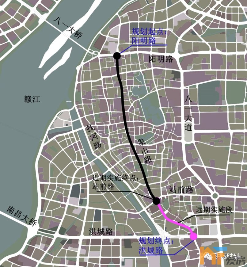 南昌象山南路,叠山路规划改造 定位城市主干路