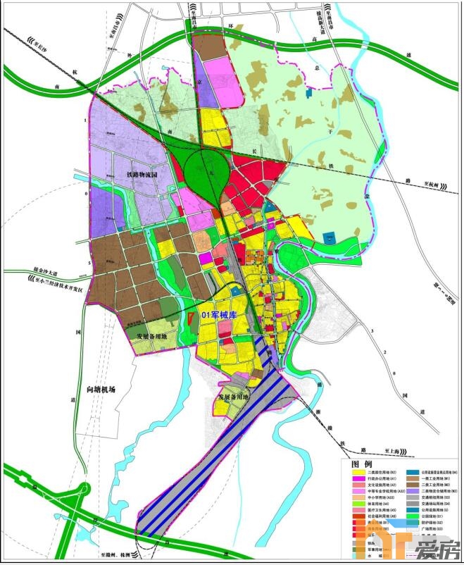 向塘镇镇区调整项目分布及规划图