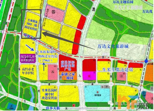 生米镇朱岗村二期拆迁安置房项目位于九龙湖起步区(龙兴大街以